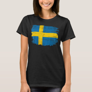 Camiseta Bandera De Suecia Vintage Para Sueco