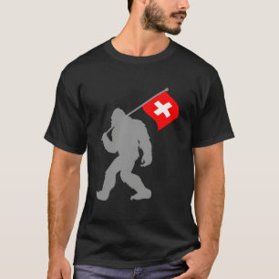 Camiseta Bandera de Suisse o Suiza en bandera de Suiza