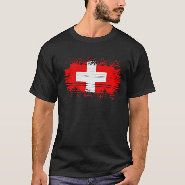 Camiseta Bandera de Suiza (Anverso)