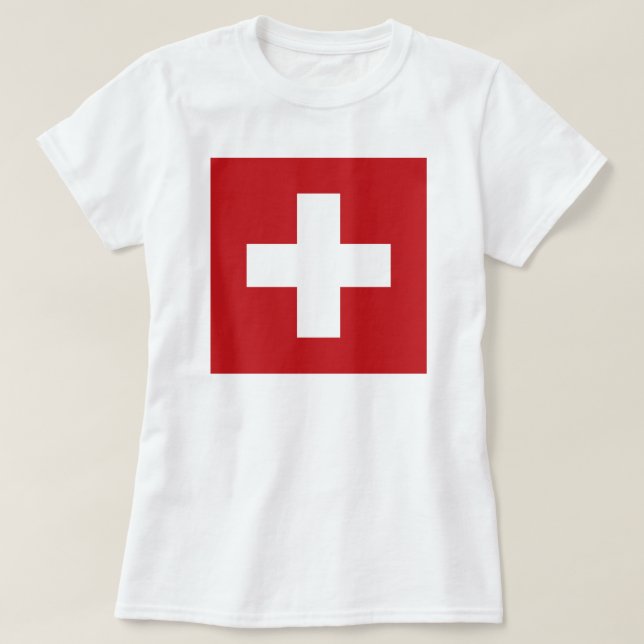 Camiseta Bandera de Suiza (Diseño del anverso)