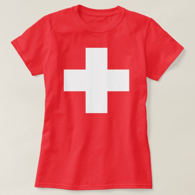Camiseta Bandera de Suiza (Diseño del anverso)