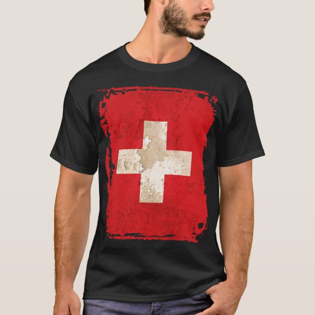 Camiseta Bandera de Suiza (Anverso)