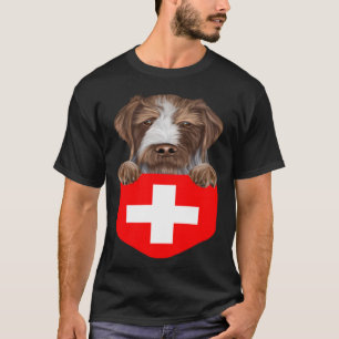 Camiseta Bandera de Suiza Canción de caza de puntero con ca