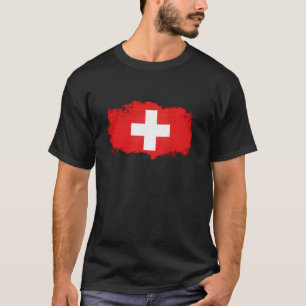 Camiseta Bandera de Suiza del Grunge