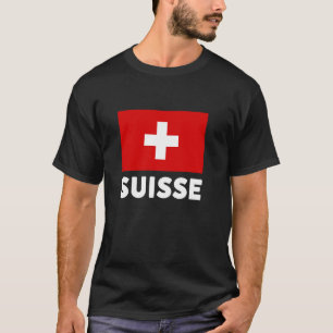 Camiseta Bandera de Suiza Suisse Suiza Schweiz Blanco Rojo