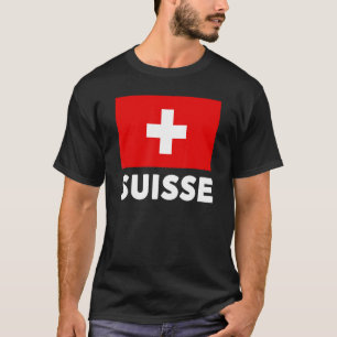 Camiseta Bandera de Suiza Suisse Suiza Schweiz Blanco Rojo