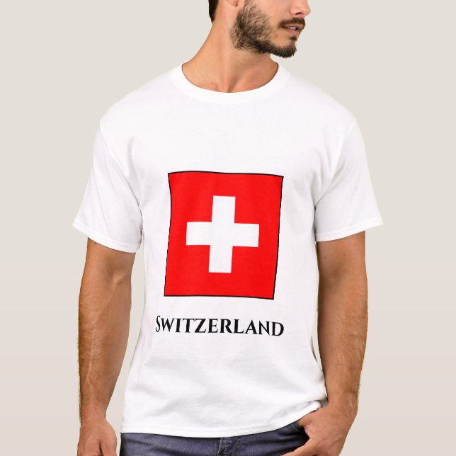 Camiseta Bandera de Suiza (Suiza) (Anverso)