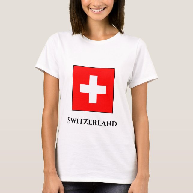 Camiseta Bandera de Suiza (Suiza) (Anverso)
