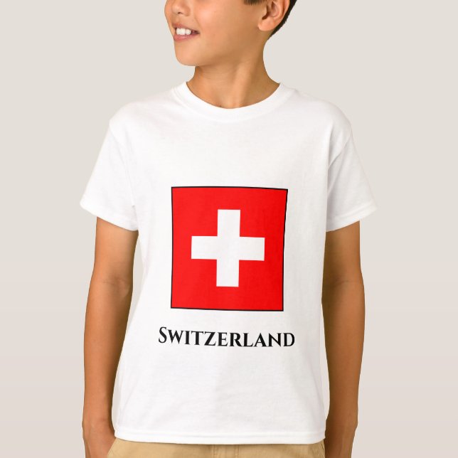 Camiseta Bandera de Suiza (Suiza) (Anverso)