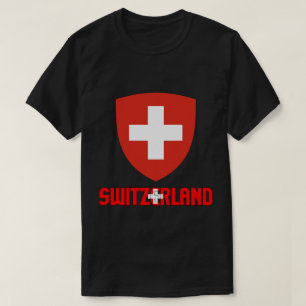 Camiseta Bandera de Suiza y Patriótico Del Escudo De Armas