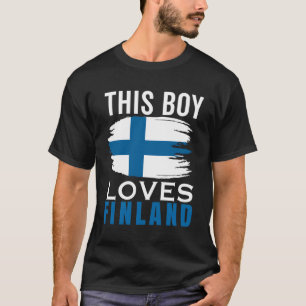 Camiseta Bandera De Suomi Para Hombres Muchachos Finlandés