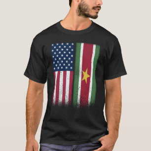 Camiseta Bandera De Surinam Estados Unidos Y Surinam Bander