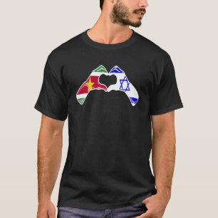 Camiseta Bandera de Surinam Isreal Corazón de Surinam