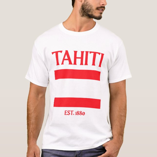 Camiseta bandera de Tahití (Anverso)