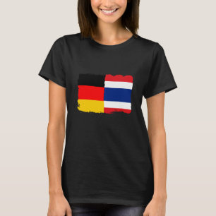 Camiseta Bandera de Tailandia Bandera de Alemania Mitad tai