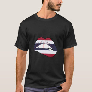 Camiseta Bandera de Tailandia Labio Tailandés Raíces Tailan