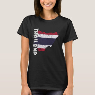 Camiseta Bandera de Tailandia Mapa Vintage Bandera tailande