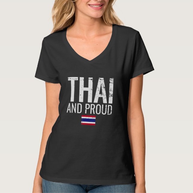 Camiseta Bandera de Tailandia Orgullosamente Tailandés (Anverso)