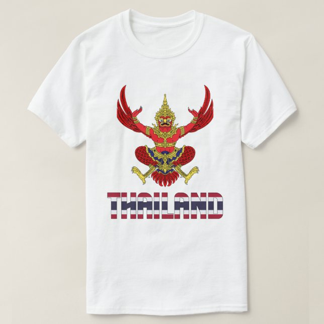 Camiseta Bandera de Tailandia y Patriótico Del Escudo De Ar (Diseño del anverso)