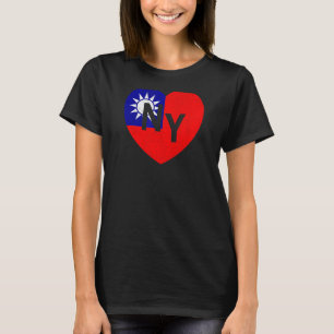 Camiseta Bandera de Taiwán Bandera mundial NY Heart New Yor
