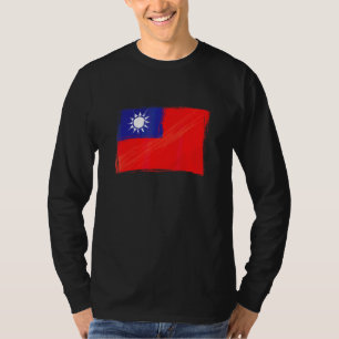 Camiseta Bandera de Taiwán Colores de la bandera taiwanesa 