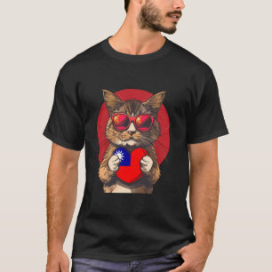 Camiseta Bandera de Taiwán Gato Taiwán Raíces Taiwanesas Ta