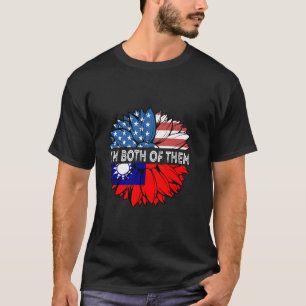 Camiseta Bandera de Taiwan Sunflower USA Soy Taiwane