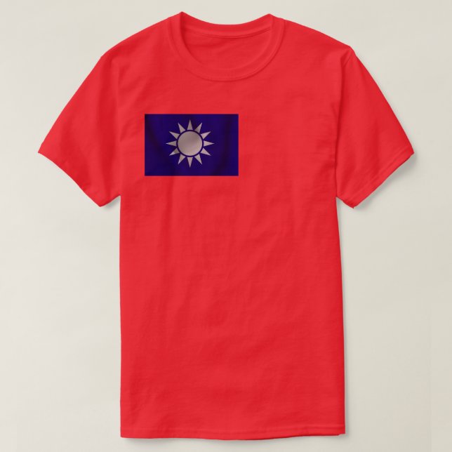 Camiseta Bandera de Taiwán y emblema (Diseño del anverso)
