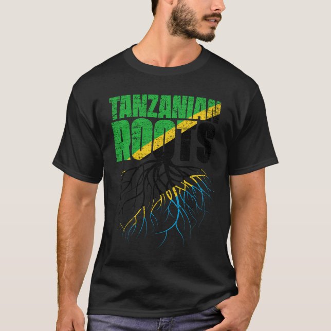 Camiseta Bandera de Tanzania como patrimonio de raíces tanz (Anverso)