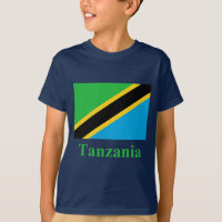Bandera de Tanzania con nombre