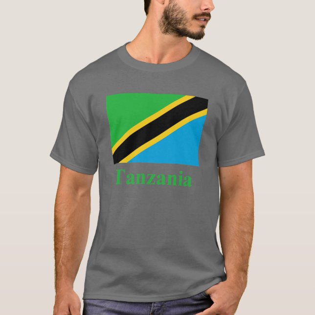 Camiseta Bandera de Tanzania con nombre (Anverso)