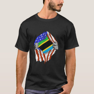 Camiseta Bandera de Tanzania EEUU Raíces de Tanzania corean