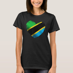 Camiseta Bandera De Tanzania En Forma De Corazón Tanzanian 