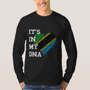 Camiseta Bandera de Tanzania Está en mi huella dactilar ADN