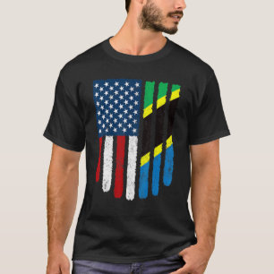 Camiseta Bandera De Tanzania Estadounidense, Patriótica De 