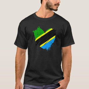 Camiseta Bandera de Tanzania me encanta Está en mi ADN Tanz
