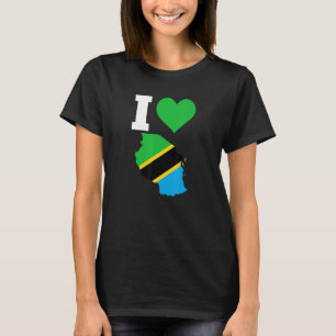 Camiseta Bandera de Tanzania para Tanzania, I Love Tanzania