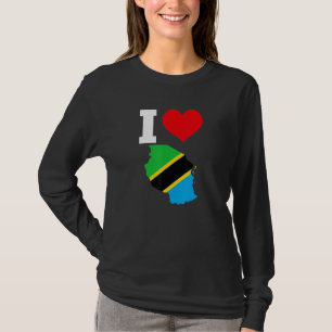 Camiseta Bandera de Tanzania para Tanzania I Love Tanzania