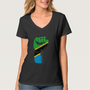 Camiseta Bandera de Tanzania Raíces Tanzanian Puño Tanzania