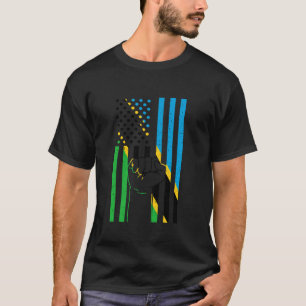 Camiseta Bandera de Tanzania USA Puño Raíces Tanzanian Tanz