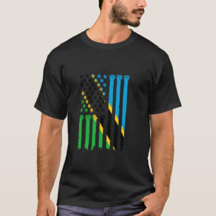Camiseta Bandera de Tanzania USA Raíces Tanzanian Puño Tanz