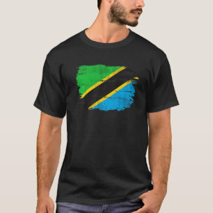 Camiseta Bandera de Tanzania vintage para tanzano