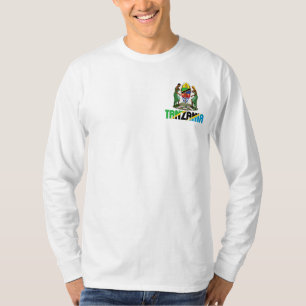 Camiseta Bandera de Tanzania y Patriótico del Escudo de Arm