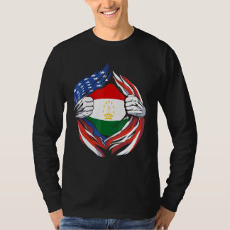 Camiseta Bandera de Tayikistán Estadounidense Orgulloso De