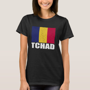 Camiseta Bandera De Tchad Grunge Vintage Souvenir Chad