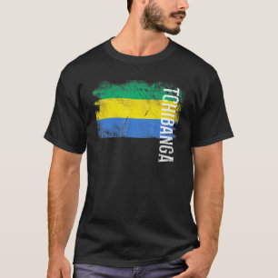 Camiseta Bandera De Tchibanga Gabón Para Hombres Gaboneses