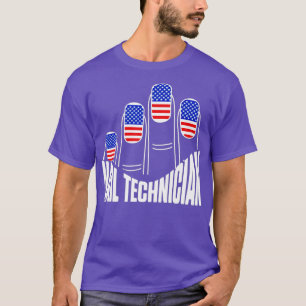 Camiseta Bandera de técnico de las uñas clavó a artista de 