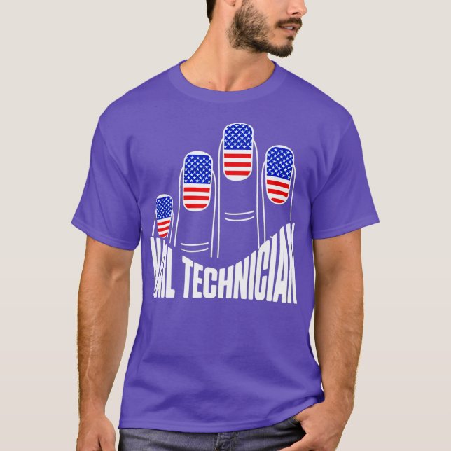 Camiseta Bandera de técnico de las uñas clavó a artista de  (Anverso)