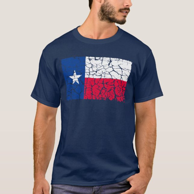 Camiseta Bandera de Tejas, apenada (Anverso)