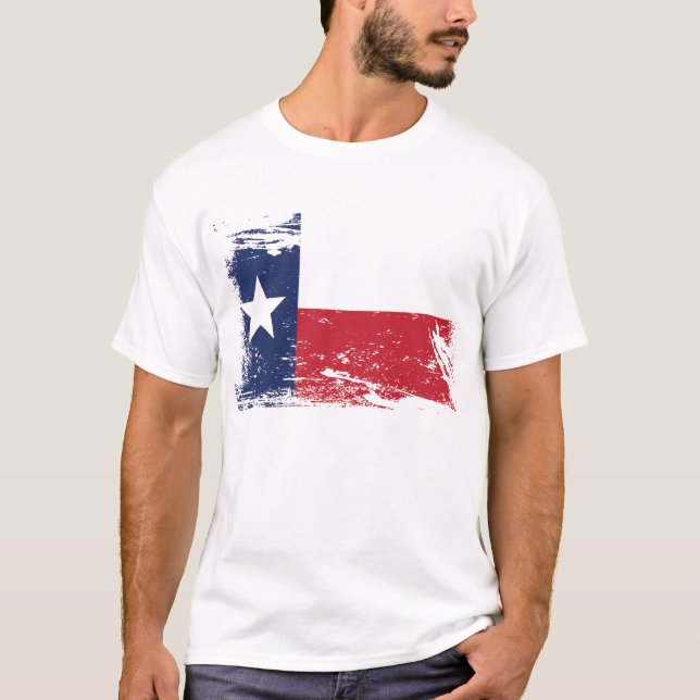 Camiseta Bandera de Tejas del Grunge (Anverso)
